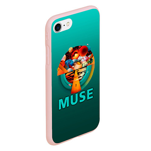 Чехол iPhone 7/8 матовый The Resistance - Muse / 3D-Светло-розовый – фото 2