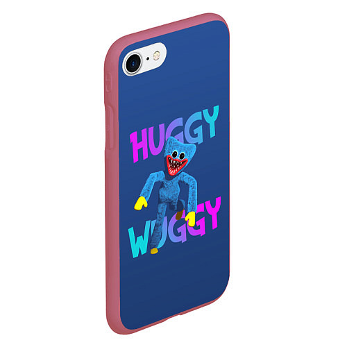 Чехол iPhone 7/8 матовый Huggy Wuggy: Зубастый монстр / 3D-Малиновый – фото 2