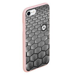 Чехол iPhone 7/8 матовый Mercedes-Benz pattern, цвет: 3D-светло-розовый — фото 2