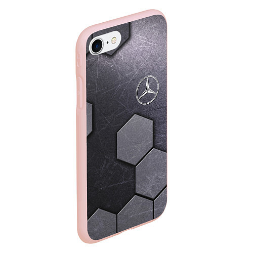 Чехол iPhone 7/8 матовый Mercedes-Benz vanguard pattern / 3D-Светло-розовый – фото 2