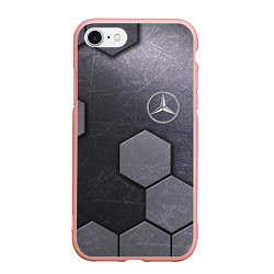 Чехол iPhone 7/8 матовый Mercedes-Benz vanguard pattern, цвет: 3D-светло-розовый