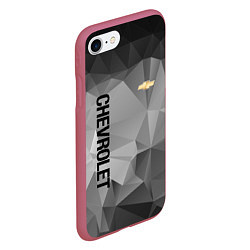 Чехол iPhone 7/8 матовый Chevrolet Geometry, цвет: 3D-малиновый — фото 2