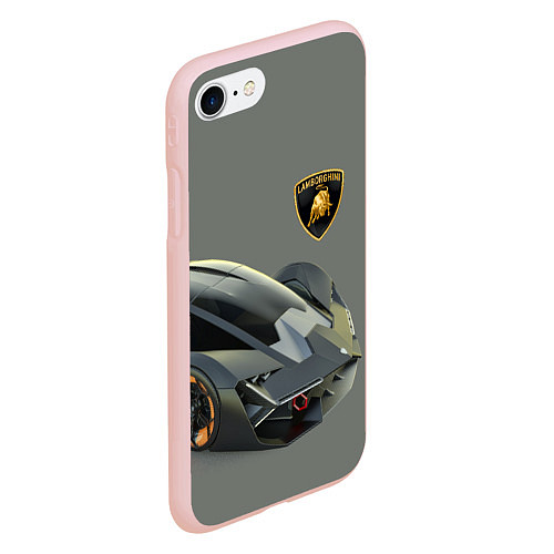 Чехол iPhone 7/8 матовый Lamborghini concept 2020 / 3D-Светло-розовый – фото 2