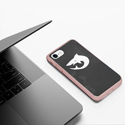 Чехол iPhone 7/8 матовый Кархародоны цвет ордена, цвет: 3D-светло-розовый — фото 2