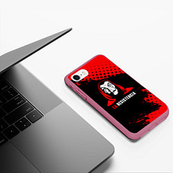 Чехол iPhone 7/8 матовый La Casa de Papel La Resistencia, цвет: 3D-малиновый — фото 2