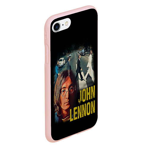 Чехол iPhone 7/8 матовый The Beatles John Lennon / 3D-Светло-розовый – фото 2