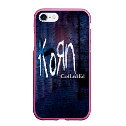 Чехол iPhone 7/8 матовый Collected - Korn, цвет: 3D-малиновый