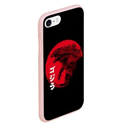 Чехол iPhone 7/8 матовый ГОДЗИЛА, ИЕРОГЛИФЫ, цвет: 3D-светло-розовый — фото 2