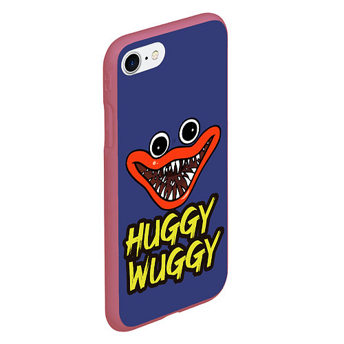 Чехол iPhone 7/8 матовый Huggy Wuggy: Smile / 3D-Малиновый – фото 2