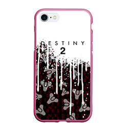 Чехол iPhone 7/8 матовый Destiny Подтеки красок, цвет: 3D-малиновый