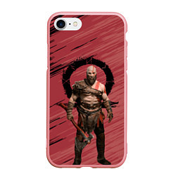 Чехол iPhone 7/8 матовый Кратос God of War, цвет: 3D-баблгам