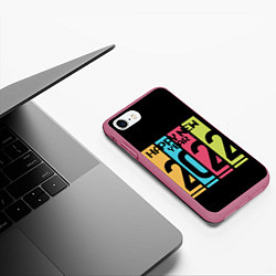 Чехол iPhone 7/8 матовый Просто и со вкусом 2022 новый год, цвет: 3D-малиновый — фото 2