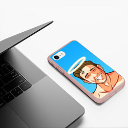 Чехол iPhone 7/8 матовый BILLY HERRINGTON, цвет: 3D-светло-розовый — фото 2