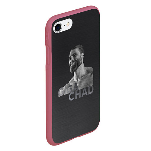 Чехол iPhone 7/8 матовый Giga Chad / 3D-Малиновый – фото 2