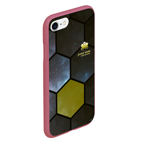 Чехол iPhone 7/8 матовый JWST space cell theme / 3D-Малиновый – фото 2