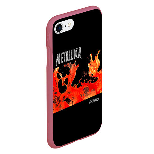 Чехол iPhone 7/8 матовый Load - Metallica / 3D-Малиновый – фото 2