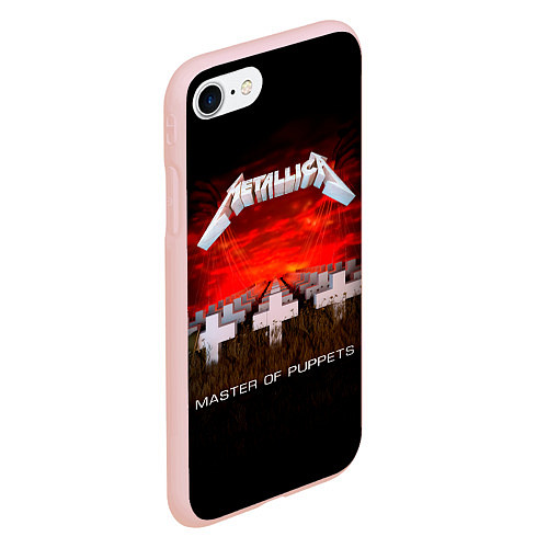 Чехол iPhone 7/8 матовый Master of Puppets - Metallica / 3D-Светло-розовый – фото 2