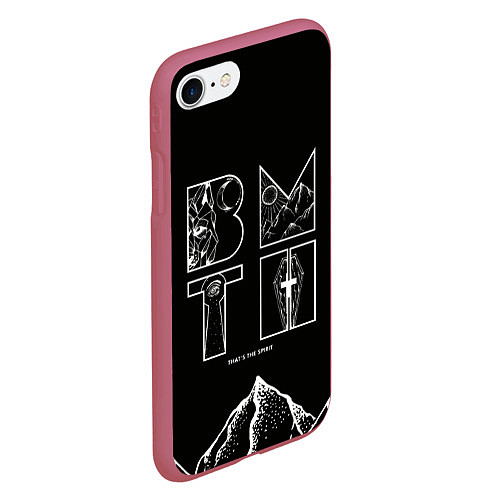 Чехол iPhone 7/8 матовый Thats the spirit BMTH / 3D-Малиновый – фото 2