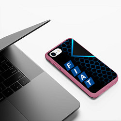 Чехол iPhone 7/8 матовый FIAT BLUE SPORT ФИАТ СПОРТ, цвет: 3D-малиновый — фото 2