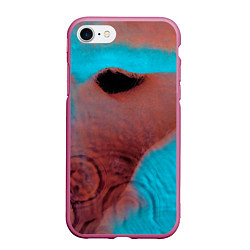 Чехол iPhone 7/8 матовый Meddle - Pink Floyd, цвет: 3D-малиновый