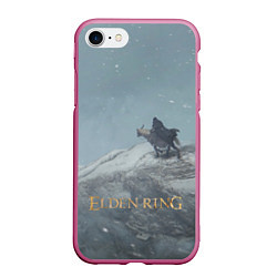 Чехол iPhone 7/8 матовый Elden Ring - потухший странник, цвет: 3D-малиновый