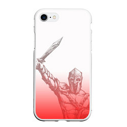 Чехол iPhone 7/8 матовый Спартак Гладиатор White Theme, цвет: 3D-белый