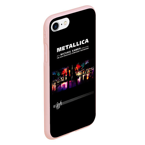 Чехол iPhone 7/8 матовый Metallica S и M / 3D-Светло-розовый – фото 2