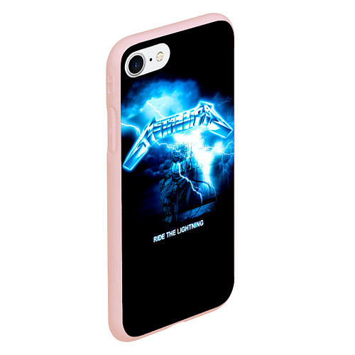 Чехол iPhone 7/8 матовый Ride the Lightning Metallica / 3D-Светло-розовый – фото 2