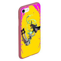 Чехол iPhone 7/8 матовый Летящая Джинкс, цвет: 3D-малиновый — фото 2