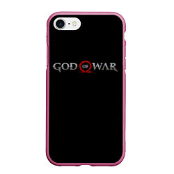 Чехол iPhone 7/8 матовый GOD OF WAR LOGO, РУНЫ, цвет: 3D-малиновый