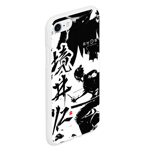 Чехол iPhone 7/8 матовый Ghost of Tsushima - Призрак Цусимы / 3D-Белый – фото 2