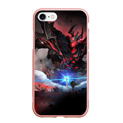 Чехол iPhone 7/8 матовый DOTA ТЕНЬ, SHADOW FIEND, цвет: 3D-светло-розовый