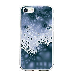 Чехол iPhone 7/8 матовый Коллекция Journey Синий 592-1, цвет: 3D-белый