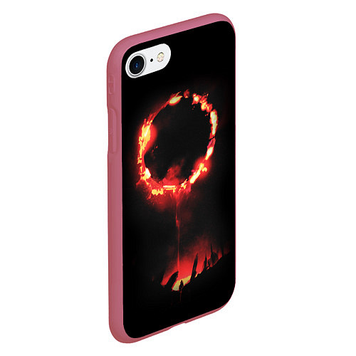 Чехол iPhone 7/8 матовый DARK SOULS PRAISE THE SUN / 3D-Малиновый – фото 2