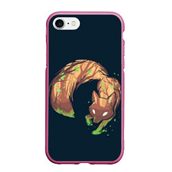 Чехол iPhone 7/8 матовый Лисолес, цвет: 3D-малиновый