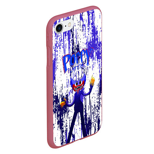 Чехол iPhone 7/8 матовый Хагги Вагги - Poppy Playtime / 3D-Малиновый – фото 2