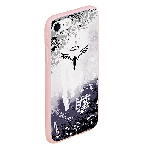 Чехол iPhone 7/8 матовый Токийские мстители - Подтёки красок / 3D-Светло-розовый – фото 2