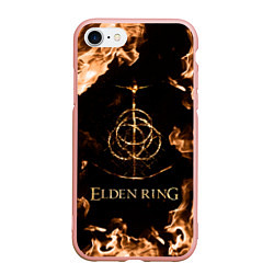 Чехол iPhone 7/8 матовый Elden Ring Logo, цвет: 3D-светло-розовый