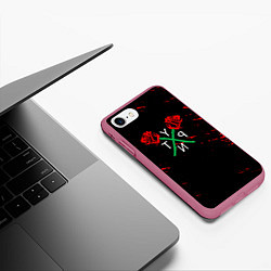 Чехол iPhone 7/8 матовый Payton Moormeie rose, цвет: 3D-малиновый — фото 2