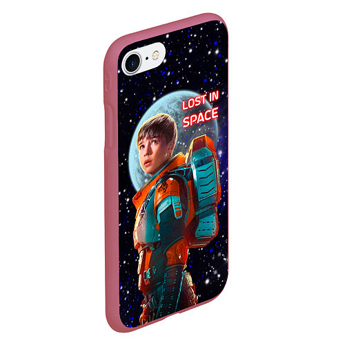 Чехол iPhone 7/8 матовый Затерянные в космосе Lost in space / 3D-Малиновый – фото 2