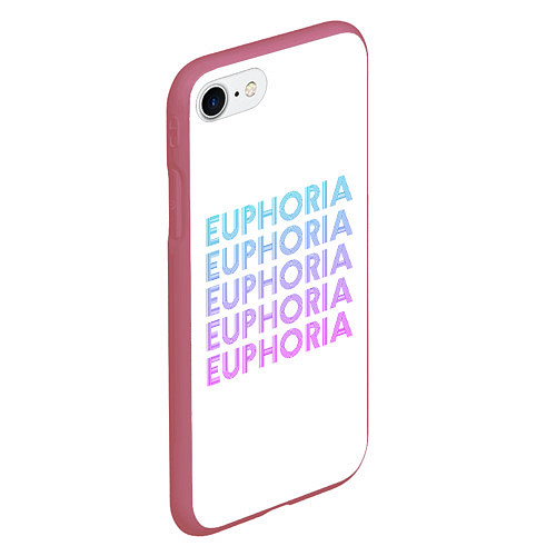 Чехол iPhone 7/8 матовый Эйфория Euphoria / 3D-Малиновый – фото 2