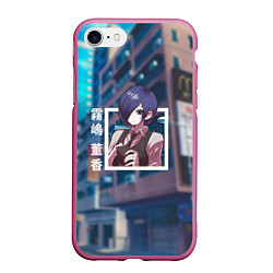 Чехол iPhone 7/8 матовый Токийский гуль Tokyo Ghoul, Тока Киришима Touka Ki, цвет: 3D-малиновый