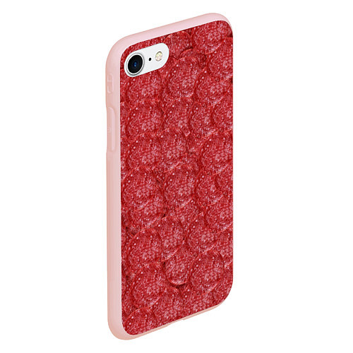 Чехол iPhone 7/8 матовый Деловая Колбаса Салями / 3D-Светло-розовый – фото 2