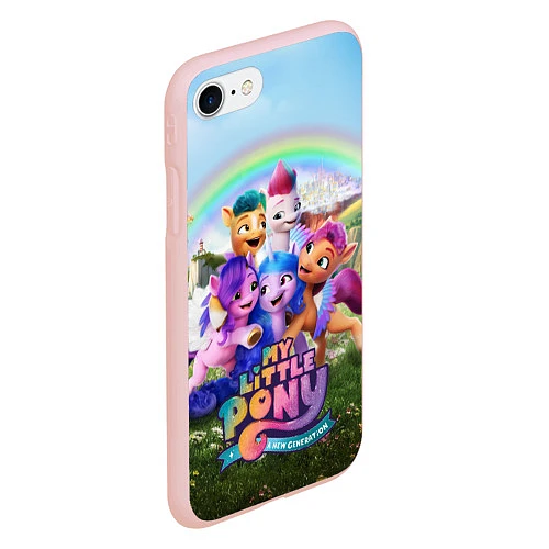 Чехол iPhone 7/8 матовый My Little Pony: A New Generation / 3D-Светло-розовый – фото 2