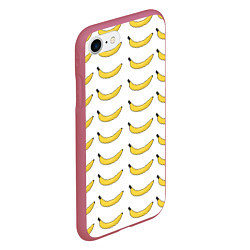 Чехол iPhone 7/8 матовый Крупный Банановый рай, цвет: 3D-малиновый — фото 2