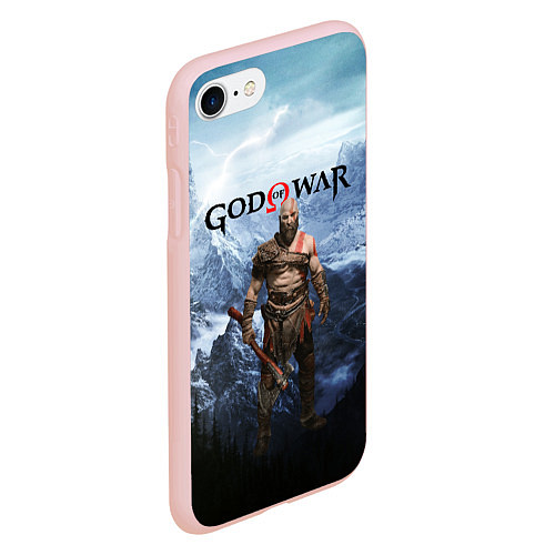 Чехол iPhone 7/8 матовый Великий God of War Z / 3D-Светло-розовый – фото 2