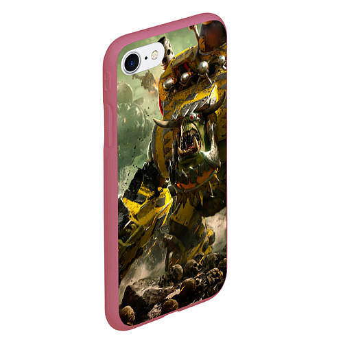 Чехол iPhone 7/8 матовый Орки в битве / 3D-Малиновый – фото 2