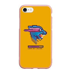 Чехол iPhone 7/8 матовый Mr Beast Pixel Art, цвет: 3D-светло-розовый