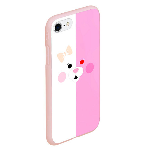 Чехол iPhone 7/8 матовый Усами - Danganronpa / 3D-Светло-розовый – фото 2