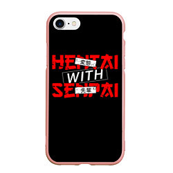 Чехол iPhone 7/8 матовый HENTAI WITH SENPAI